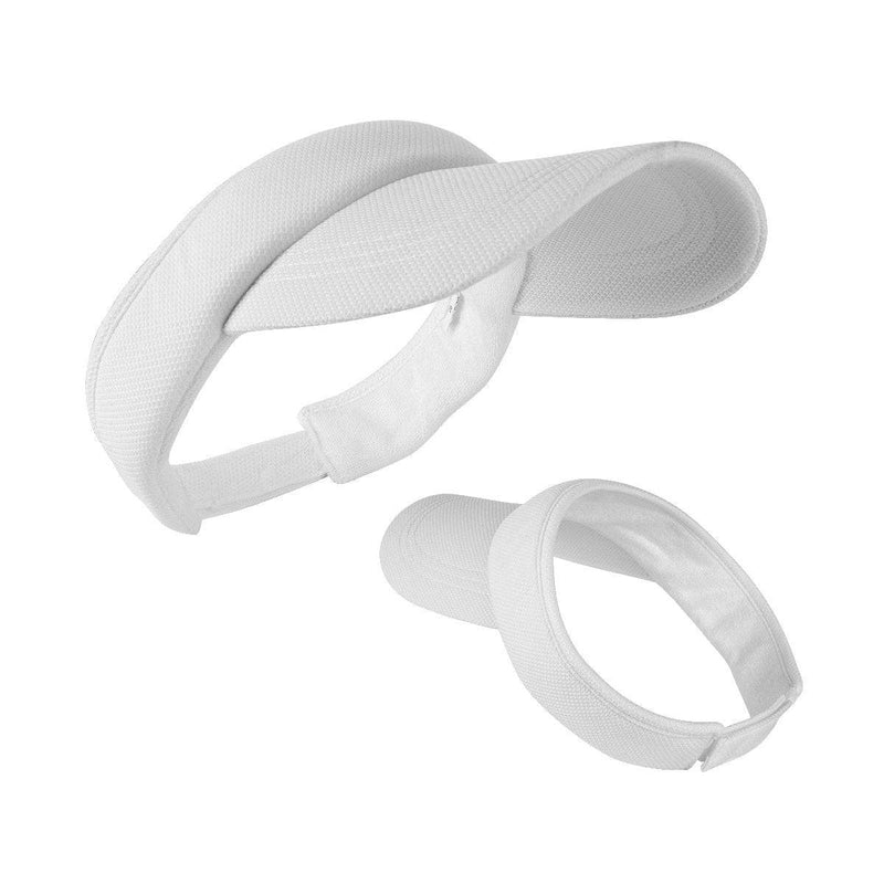 White Colors Sun Visors for Women and Girls, Long Brim Thicker Sweatband Adjustable Hat for Golf