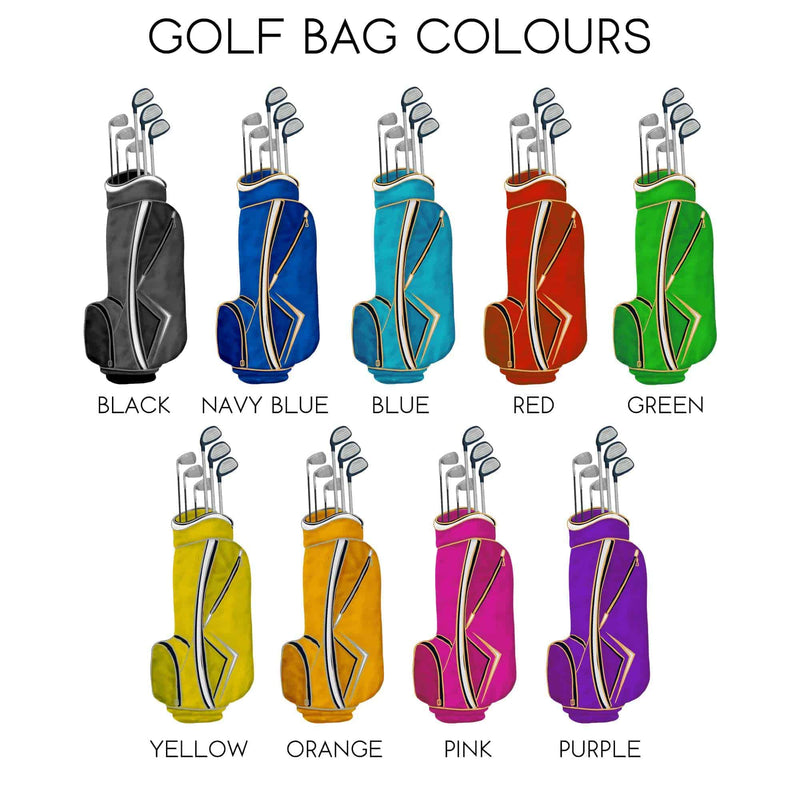 Personalised Family Golf Bags Print - Golf Lover Gifts - Birthday, Fathers Day Gift - A5, A4 Prints & Framed