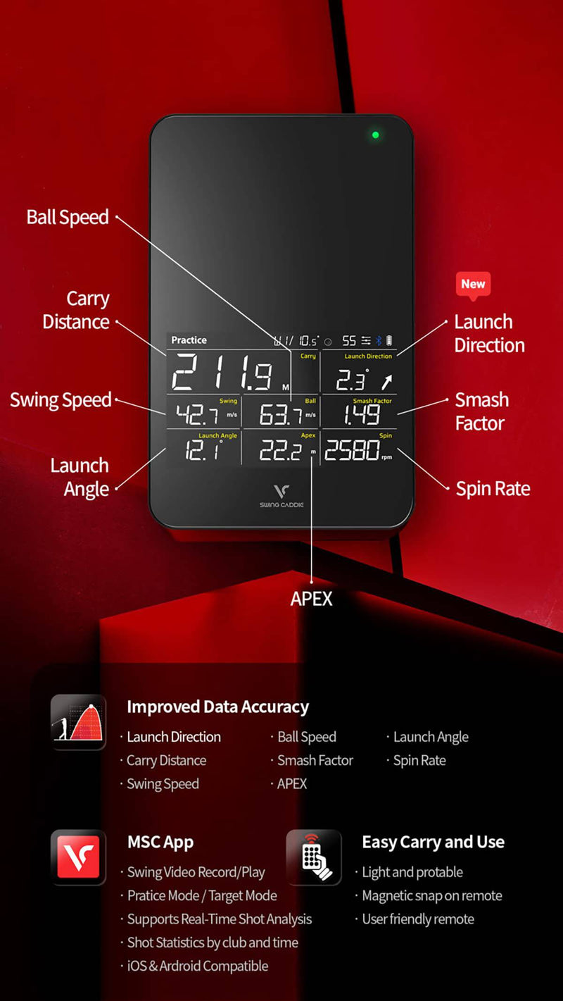 Voice Caddie SWING CADDIE SC4 SIMULATOR + LAUNCH MONITOR