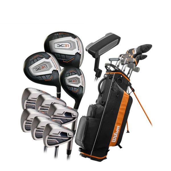 Wilson Golf Mens X31 Advantage Complete Package Set - Steel With Stand Bag