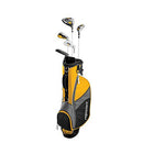 Wilson Golf Pro Staff JGI MD, Junior Club Set for Children/Young People from 8-11 Years, Body Size 127-142 cm, Left-Handed, Graphite, Including Carrybag, Yellow, WGGC91831