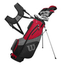 Wilson Men's Beginner Golf Set with Bag – Red/Black