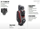 Wilson Staff Golf Bag, I LOCK III Cart Bag, Trolley Bag, For up to 9 irons, Black/Red/Grey, 3.2 kg, WGB4330GY