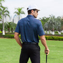 Mens Polo Shirts for Men Adult Short Sleeve Printed Work Casual Golf T-Shirt Breathable Quick Dry Button Down Polo Shirt Blue Green Waves