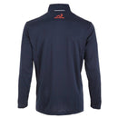 Woodworm Golf Mens 1/4 Zip Pullover/Sweater/Jumper Navy Blue/Red
