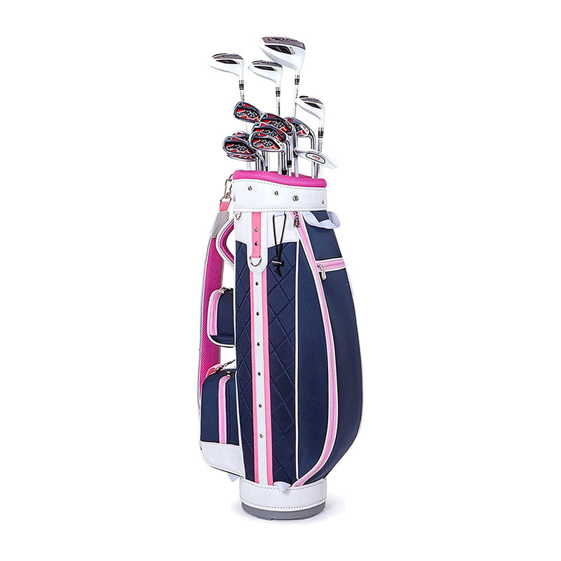 WYKDL Women Golf Bag with 5 Way Dividers,Easy carry Space Saving Golf Stand Bag with Waterproof Wear-Resistant Durable Fabric,Sunday golf bag (Color : Pink)