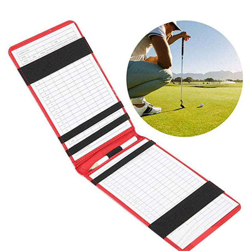 Xinhuju Golf Scorecard Book - Golf Pocket Scorebook, Golf Yardage Book | Pu Leather Golf Notebook with 2 Scorecards Club Yardage Book, Golf Journal Notebook Golf Log Book for Golfers