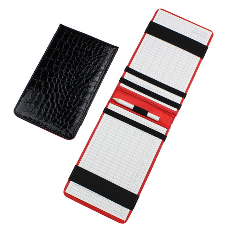 Xinhuju Golf Scorecard Book - Golf Pocket Scorebook, Golf Yardage Book | Pu Leather Golf Notebook with 2 Scorecards Club Yardage Book, Golf Journal Notebook Golf Log Book for Golfers