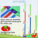 xwin sportseries Kids Golf Club Set Toddler Sports Toy with 6 Colourful Balls, 4 Adjustable Clubs, 2 Practice Holes in Golf Suitcase with Handle – Indoor Outdoor Play Equipment for Boys Girls Age 3-6