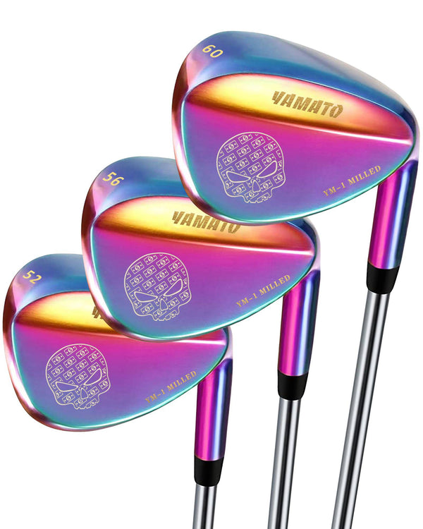 Yamato Golf Wedge Set or Individual Golf Wedges 50/52/54/56/58/60 Golf Gap Wedge Sets Sand Wedge|Lob Wedge Golf Clubs for Men & Women Milled Face for High Spin - Great Golf Gift