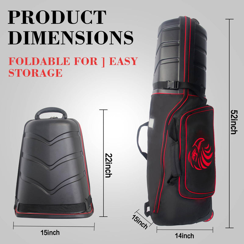 Yamato Oversized Golf Travel Bag Hard Shell with Wheels & TSA Lock Upgrade Golf Travel Case For golf clubs accessory Large Travel Bags Great Golf Gifts