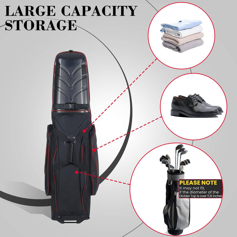 Yamato Oversized Golf Travel Bag Hard Shell with Wheels & TSA Lock Upgrade Golf Travel Case For golf clubs accessory Large Travel Bags Great Golf Gifts