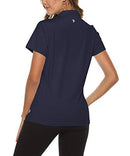 YSENTO Women's Sports Golf Shirts Breathable Quick Dry Short Sleeve Polo T-Shirts Navy