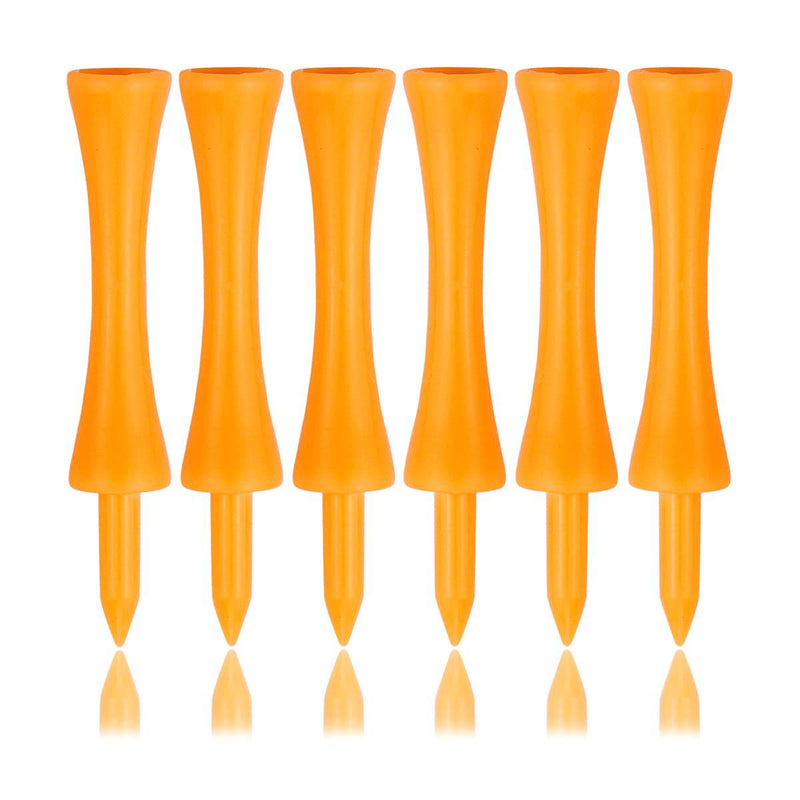 Zivisk Orange Golf Tees Plastic 70MM 100 Count Long Castle Golf Tees 2 3/4 inch