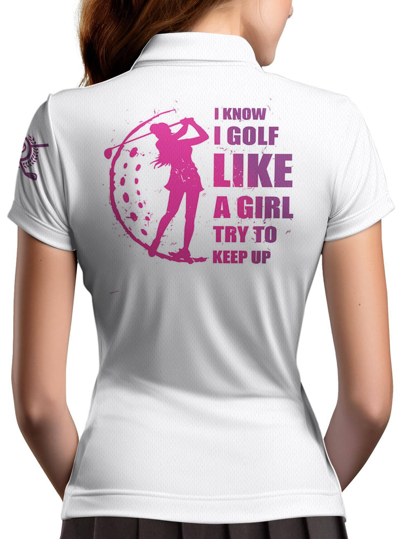 Zltegako Womens Golf Shirt Polo Shirt for Women Funny Golf Gifts Womens Athletic Short Sleeve Quick Dry Golf Tops Casual Outfit