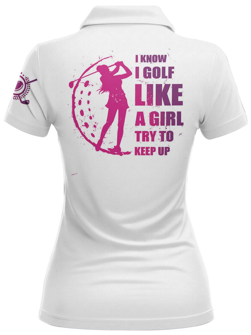 Zltegako Womens Golf Shirt Polo Shirt for Women Funny Golf Gifts Womens Athletic Short Sleeve Quick Dry Golf Tops Casual Outfit