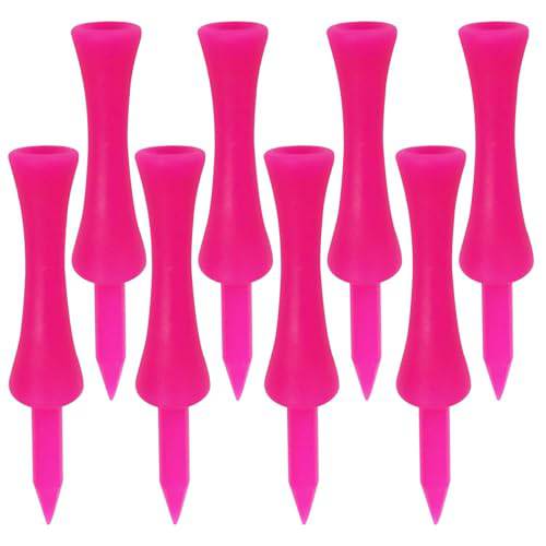 ZSRVAJ 50 Pcs Pink Golf Tees, Golf Tees, Pink Tees Golf, Pink Castle Golf Tees Reusable Durable Castle Tees Small Golf Tees for Golf Practice Training Professional Height Control